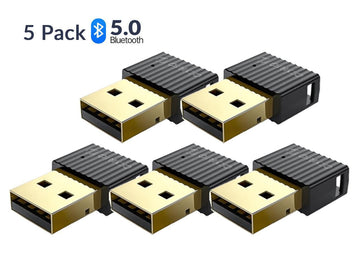 ORICO 5 Pack Wireless Bluetooth CSR 5.0 Dongle Adapter Bluetooth 5.0 Bluetooth Audio Receiver Compatible With Bluetooth 2.1/3.x/4.x Transmitter Aptx Support PC Speaker Mouse Laptop