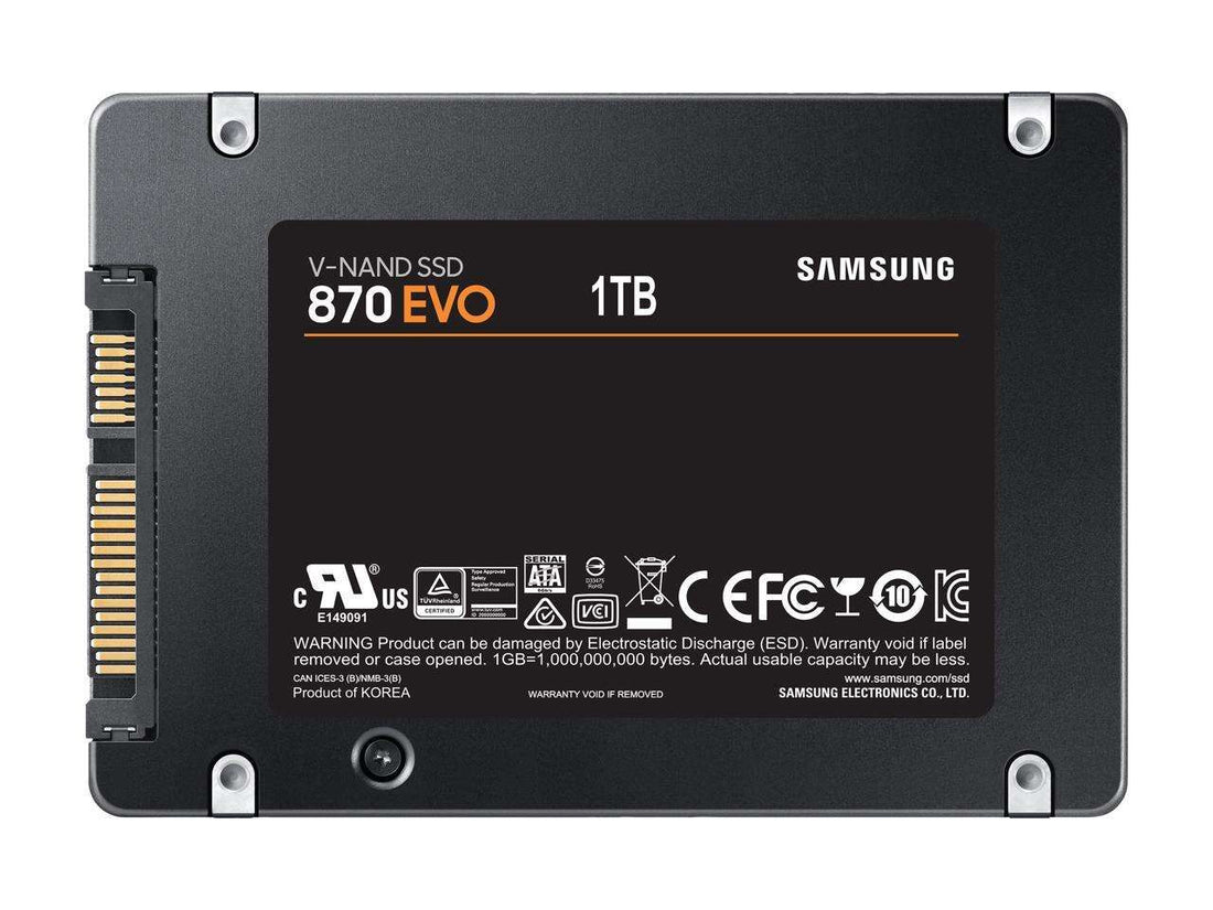 SAMSUNG 870 EVO Series 2.5" 1TB SATA III V-NAND Internal Solid State Drive (SSD) MZ-77E1T0B/AM