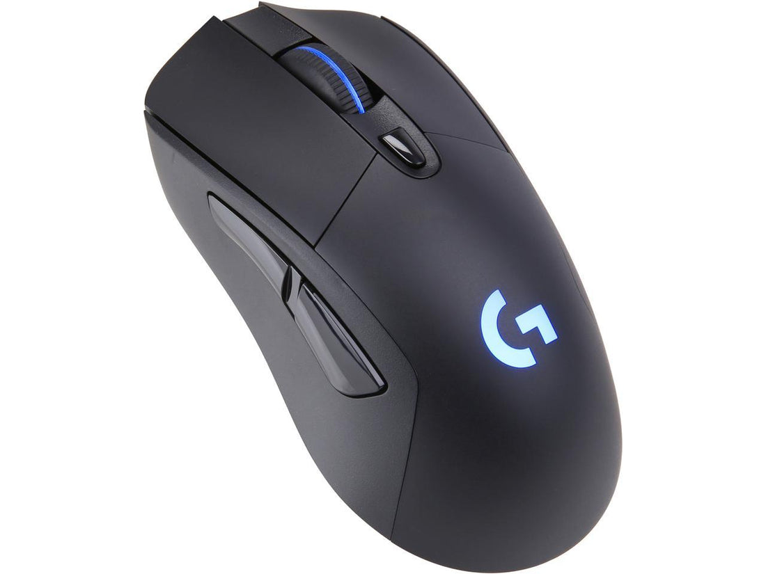 Logitech G703 Lightspeed Wireless Gaming Mouse W/Hero 25K Sensor, PowerPlay Compatible, Lightsync RGB, Lightweight 95G+10G Optional, 100-25, 600 DPI, Rubber Side Grips - Black