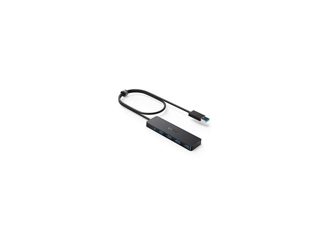 Anker 4-Port USB 3.0 Hub, Ultra-Slim Data USB Hub with 2 ft Extended Cable [Charging Not Supported], for MacBook, Mac Pro, Mac mini, iMac, Surface Pro, XPS, PC, Flash Drive, Mobile HDD