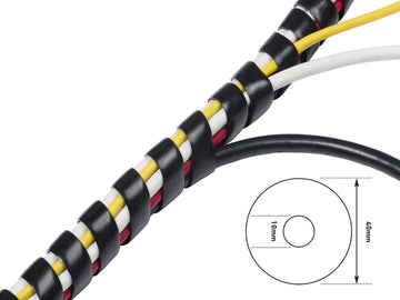 D-Line Cable Tidy Wrap, 0.25" - 2" Diameter X 98" Long, Black CTW25B