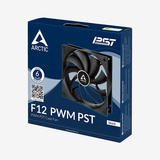 ARCTIC F12 PWM PST Case Fan with Quiet Motor  (120mm, Black)